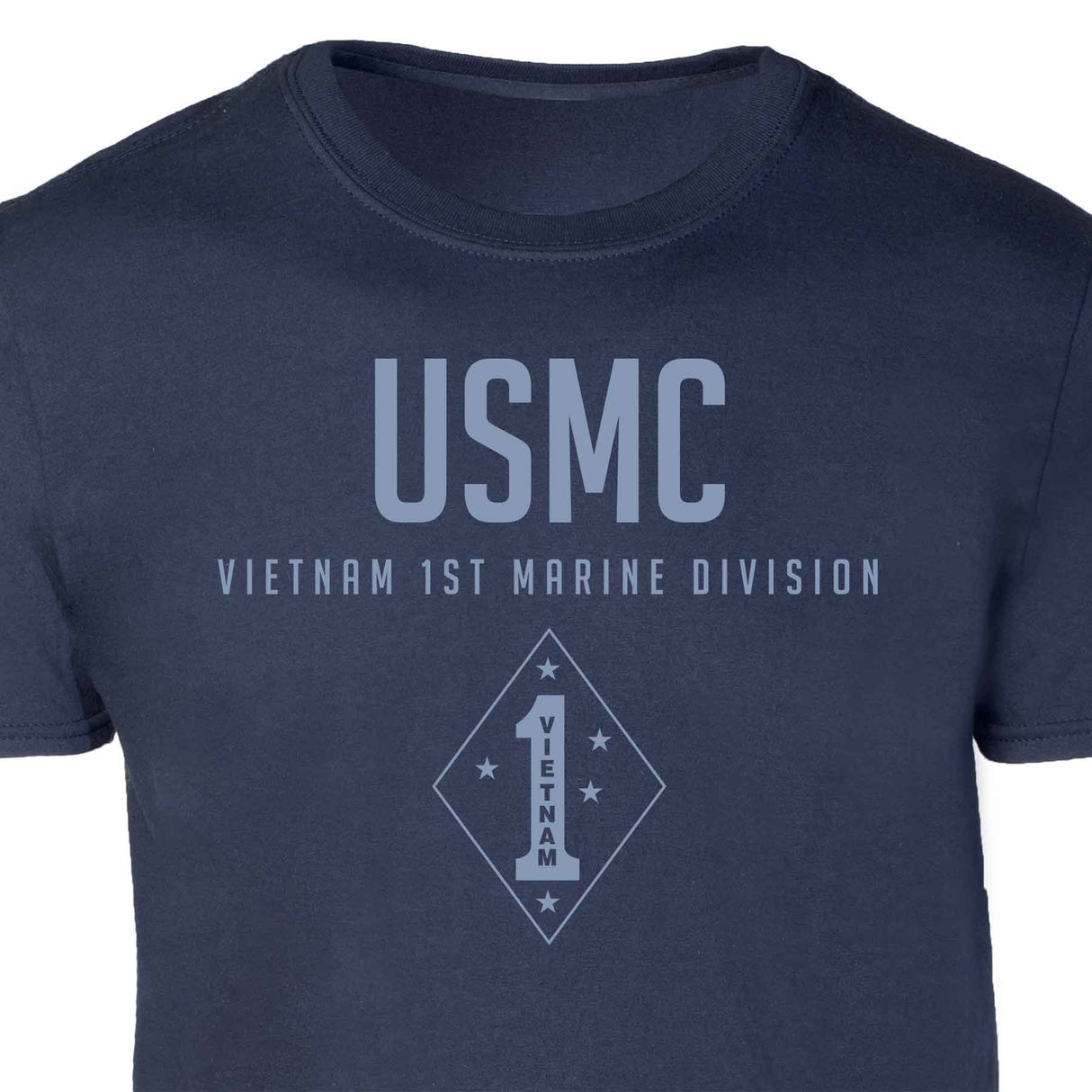 Vietnam 1st Marine Division Tonal Patch Graphic T-shirt - SGT GRIT