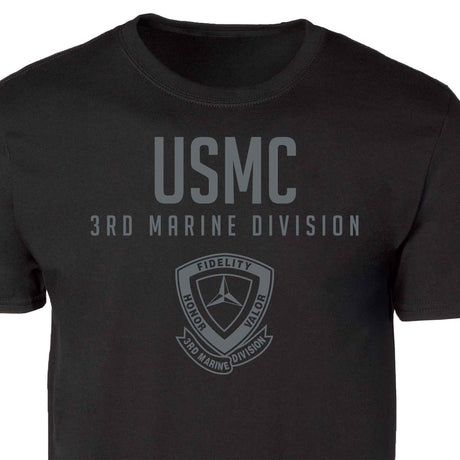 3rd Marine Division Tonal Patch Graphic T-shirt - SGT GRIT