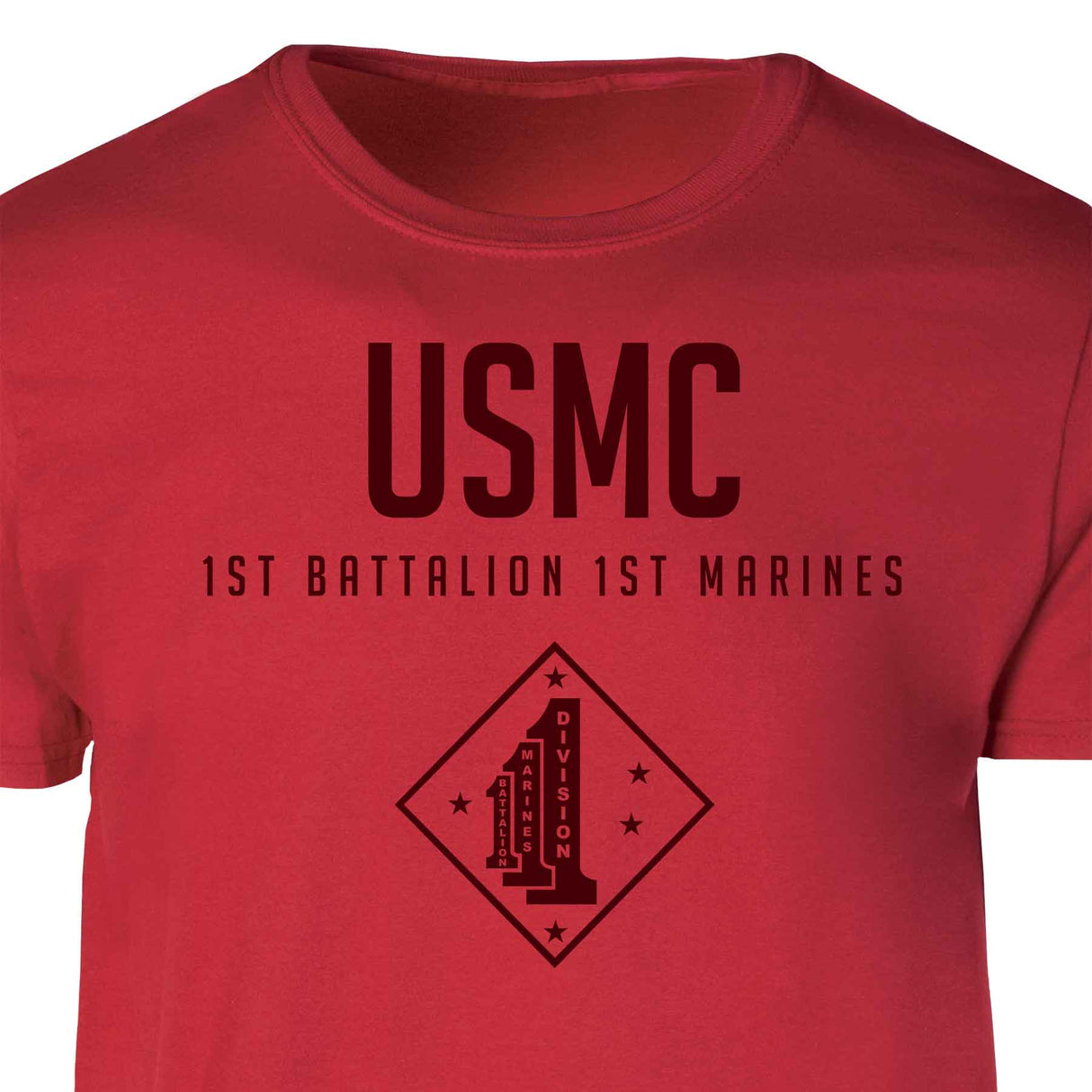 1st Battalion 1st Marines Tonal Patch Graphic T-shirt - SGT GRIT