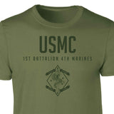 1st Battalion 4th Marines Tonal Patch Graphic T-shirt - SGT GRIT