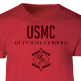 1st Battalion 4th Marines Tonal Patch Graphic T-shirt - SGT GRIT