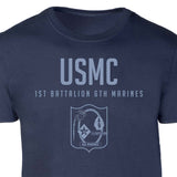 1st Battalion 6th Marines Tonal Patch Graphic T-shirt - SGT GRIT