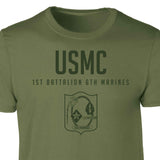 1st Battalion 6th Marines Tonal Patch Graphic T-shirt - SGT GRIT