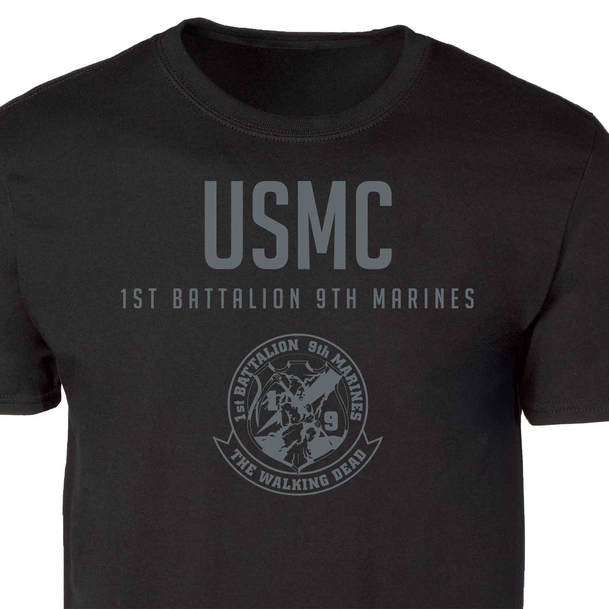 1st Battalion 9th Marines Tonal Patch Graphic T-shirt - SGT GRIT