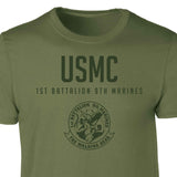 1st Battalion 9th Marines Tonal Patch Graphic T-shirt - SGT GRIT