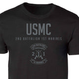 2nd Battalion 1st Marines Tonal Patch Graphic T-shirt - SGT GRIT