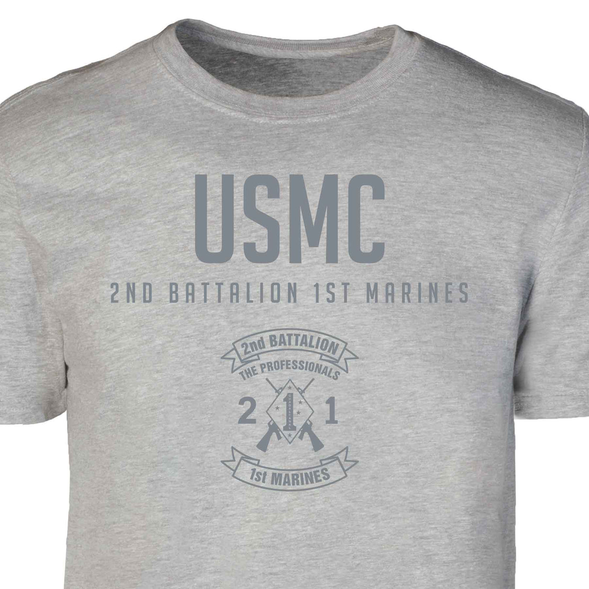 2nd Battalion 1st Marines Tonal Patch Graphic T-shirt - SGT GRIT