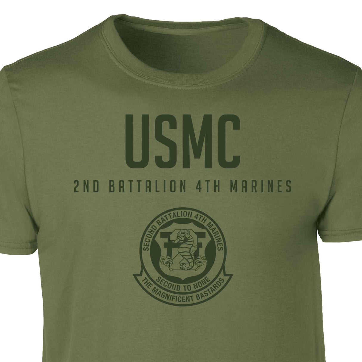 2nd Battalion 4th Marines Tonal Patch Graphic T-shirt - SGT GRIT