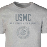 2nd Battalion 7th Marines Tonal Patch Graphic T-shirt - SGT GRIT