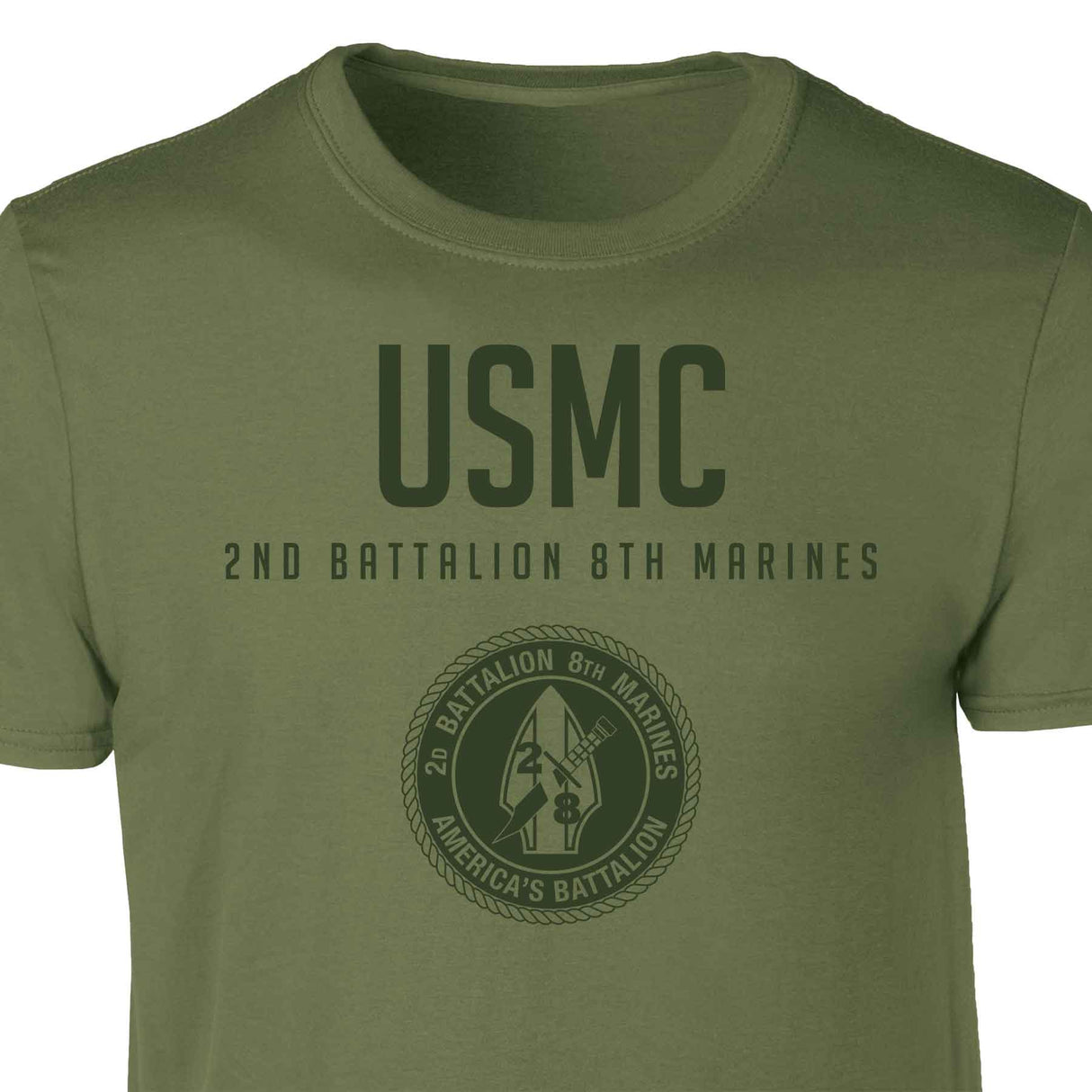 2nd Battalion 8th Marines Tonal Patch Graphic T-shirt - SGT GRIT