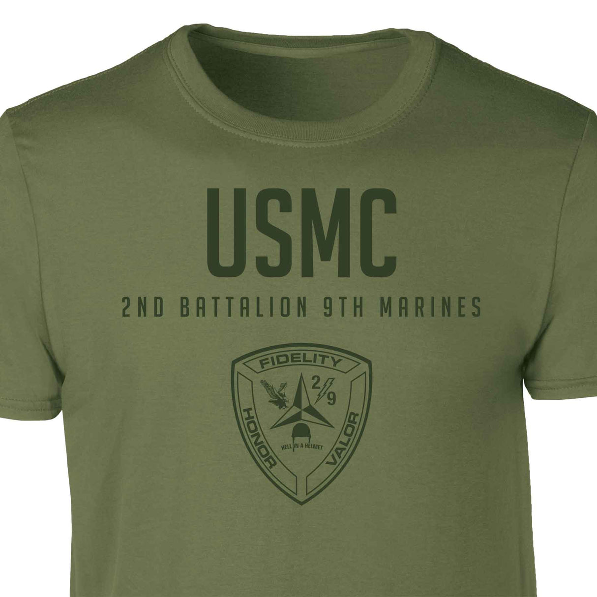 2nd Battalion 9th Marines Tonal Patch Graphic T-shirt - SGT GRIT