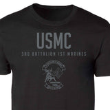 3rd Battalion 1st Marines Tonal Patch Graphic T-shirt - SGT GRIT