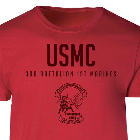 3rd Battalion 1st Marines Tonal Patch Graphic T-shirt - SGT GRIT