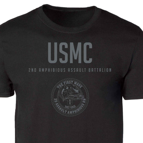 2nd Assualt Amphibious Bn Tonal Patch Graphic T-shirt - SGT GRIT