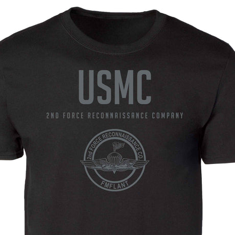 2nd Force Reconnaissance Co Tonal Patch Graphic T-shirt - SGT GRIT