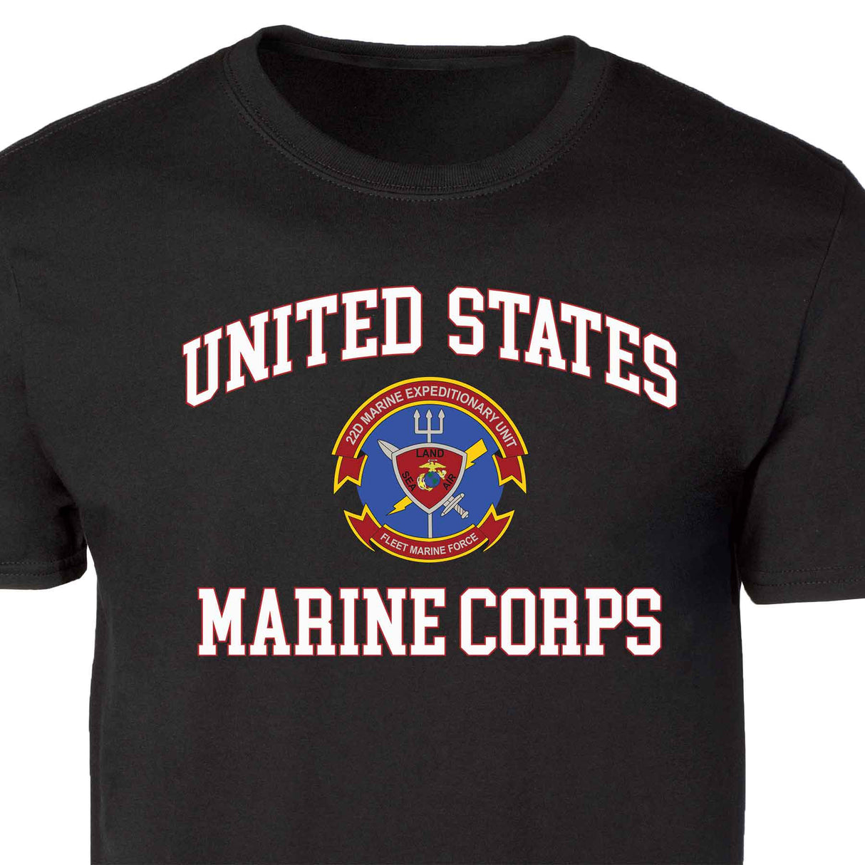 22nd MEU Fleet Marine Force USMC Patch Graphic T-shirt - SGT GRIT