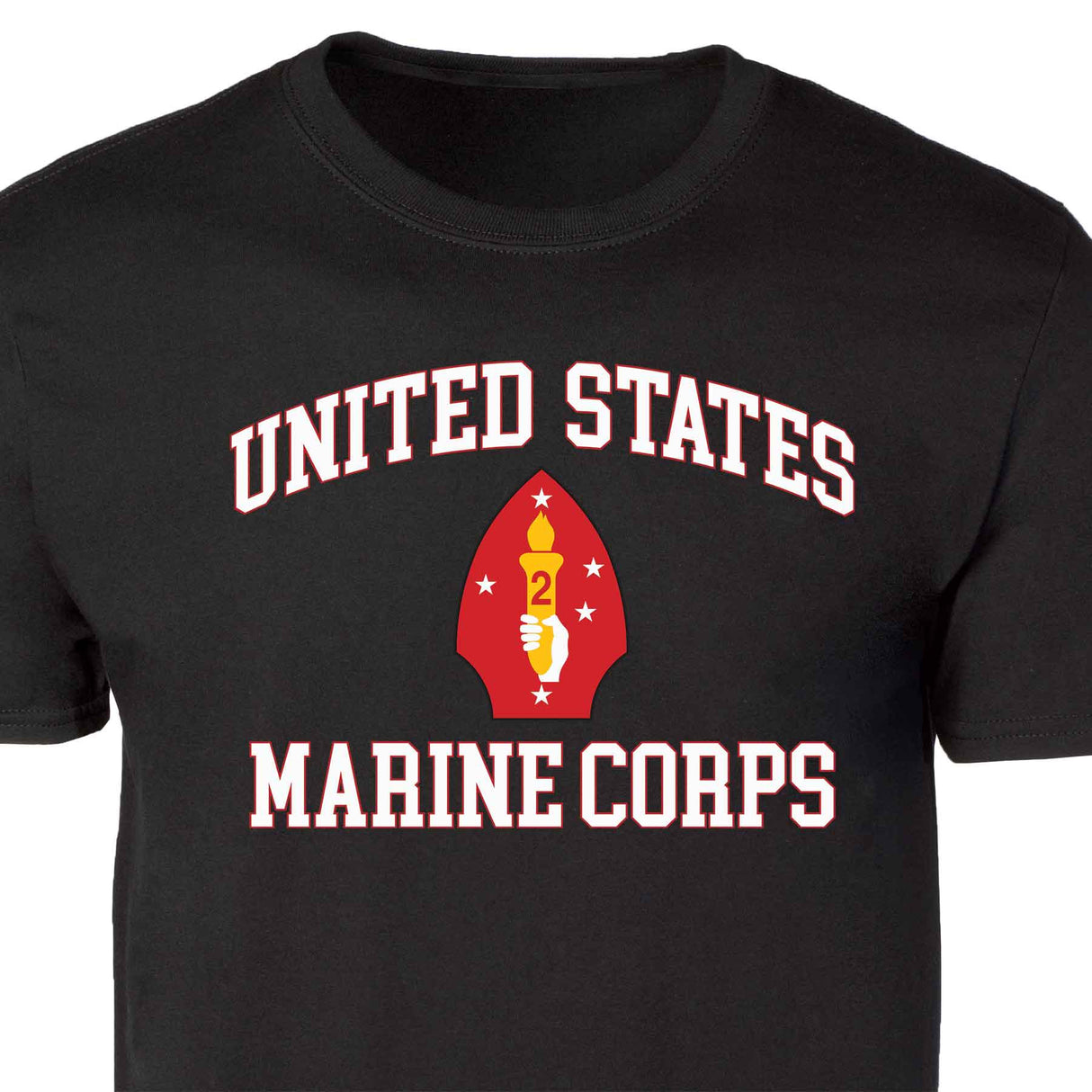 2nd Marine Division USMC  Patch Graphic T-shirt - SGT GRIT