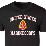 1st Battalion 2nd Marines USMC  Patch Graphic T-shirt - SGT GRIT