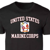 1st Battalion 6th Marines USMC  Patch Graphic T-shirt - SGT GRIT