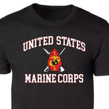 1st Battalion 8th Marines USMC  Patch Graphic T-shirt - SGT GRIT