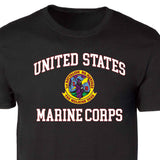 1st Battalion 9th Marines USMC  Patch Graphic T-shirt - SGT GRIT