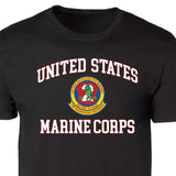 2nd Battalion 4th Marines USMC Patch Graphic T-shirt - SGT GRIT