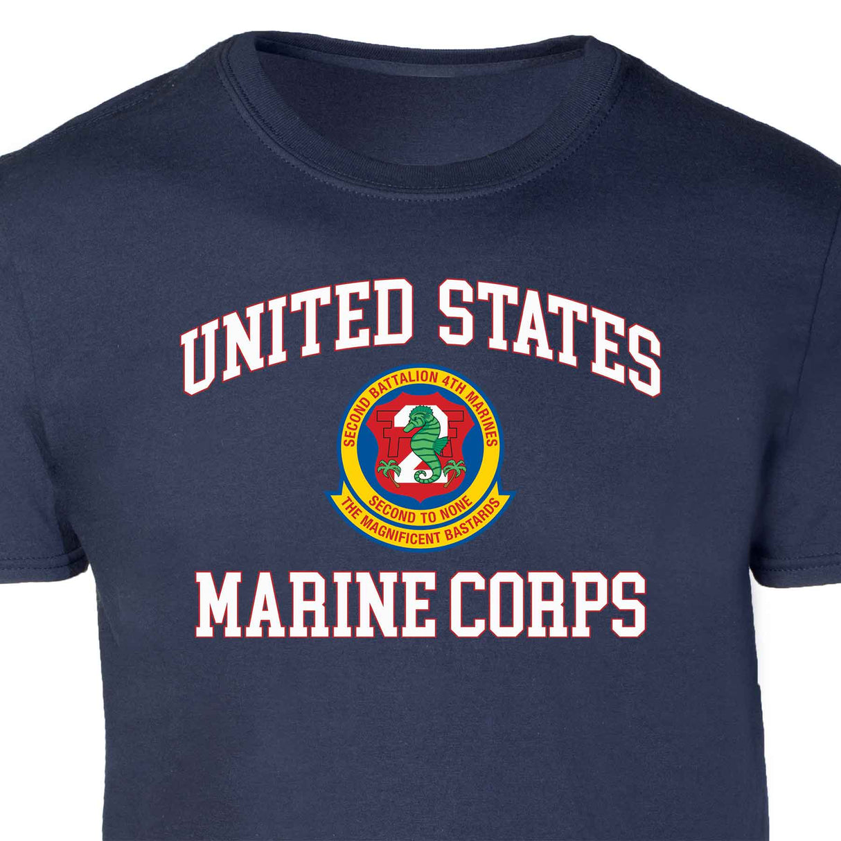 2nd Battalion 4th Marines USMC Patch Graphic T-shirt - SGT GRIT