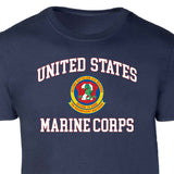 2nd Battalion 4th Marines USMC Patch Graphic T-shirt - SGT GRIT