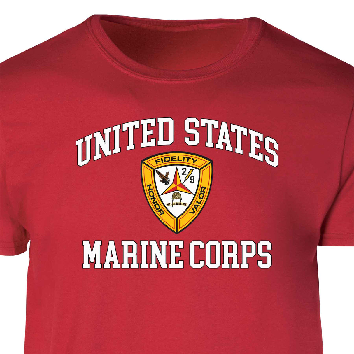 2nd Battalion 9th Marines USMC Patch Graphic T-shirt - SGT GRIT