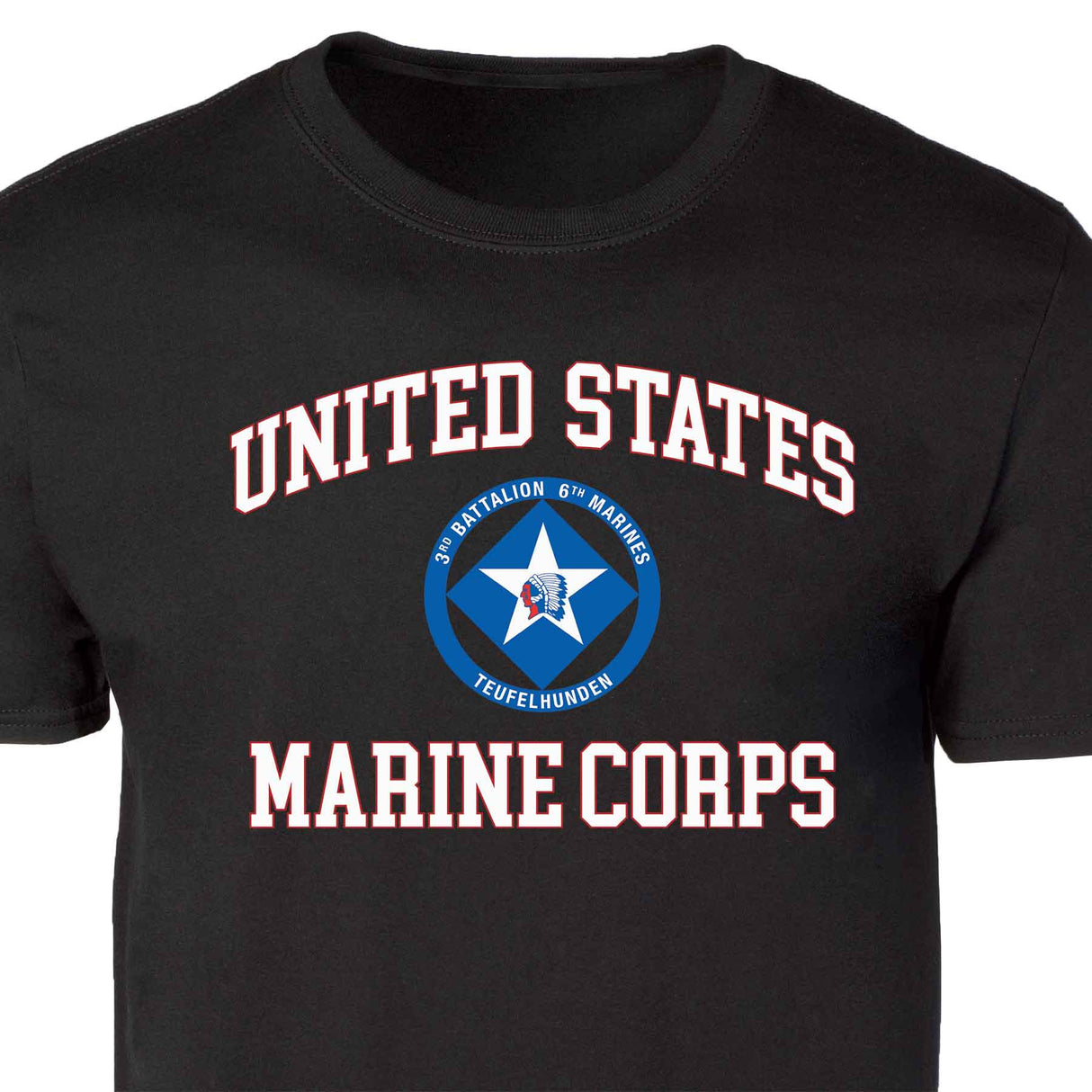 3rd Battalion 6th Marines USMC Patch Graphic T-shirt - SGT GRIT