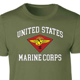 2nd Marine Air Wing USMC  Patch Graphic T-shirt - SGT GRIT