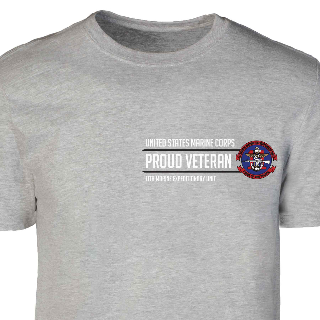 11th MEU Pride Of The Pacific Proud Veteran Patch Graphic T-shirt - SGT GRIT