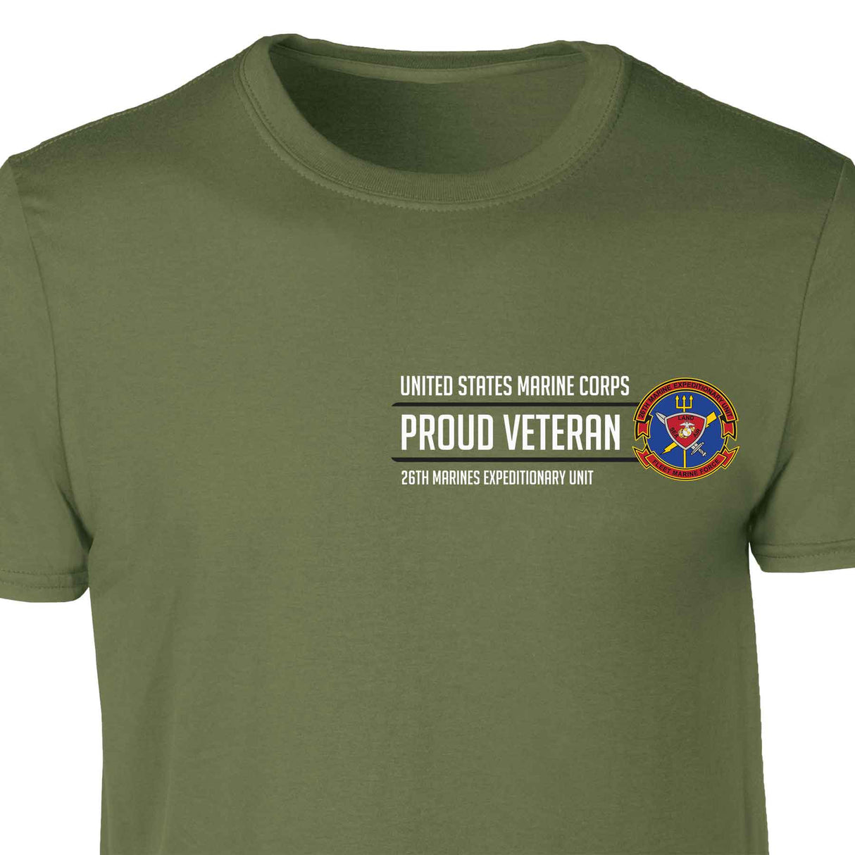 26th Marines Expeditionary Proud Veteran Patch Graphic T-shirt - SGT GRIT