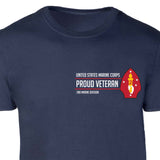 2nd Marine Division Proud Veteran Patch Graphic T-shirt - SGT GRIT