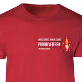 2nd Marine Division Proud Veteran Patch Graphic T-shirt - SGT GRIT