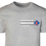 1st Battalion 1st Marines Proud Veteran Patch Graphic T-shirt - SGT GRIT