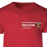 1st Battalion 3rd Marines Proud Veteran Patch Graphic T-shirt - SGT GRIT