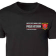 1st Battalion 5th Marines Proud Veteran Patch Graphic T-shirt - SGT GRIT