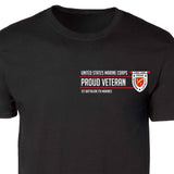 1st Battalion 7th Marines Proud Veteran Patch Graphic T-shirt - SGT GRIT