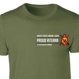 1st Battalion 8th Marines Proud Veteran Patch Graphic T-shirt - SGT GRIT