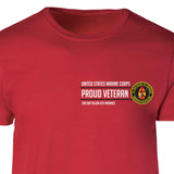 2nd Battalion 8th Marines Proud Veteran Patch Graphic T-shirt - SGT GRIT