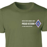 1st Combat Engineer Battalion Proud Veteran Patch Graphic T-shirt - SGT GRIT