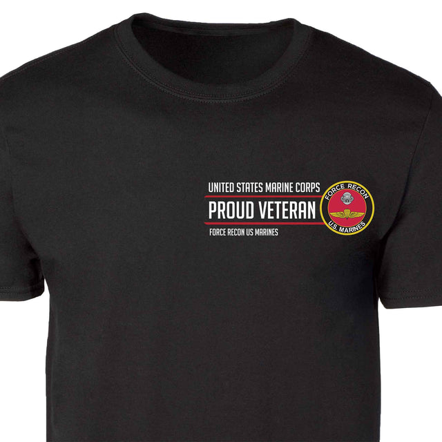 Force Recon US Marines Proud Veteran Patch Graphic T-shirt - SGT GRIT