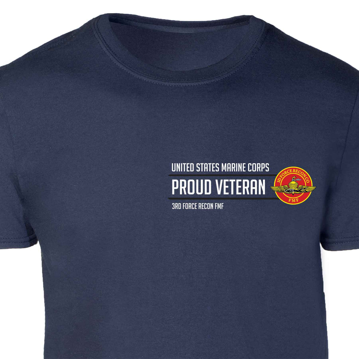 3rd Force Recon FMF Proud Veteran Patch Graphic T-shirt - SGT GRIT