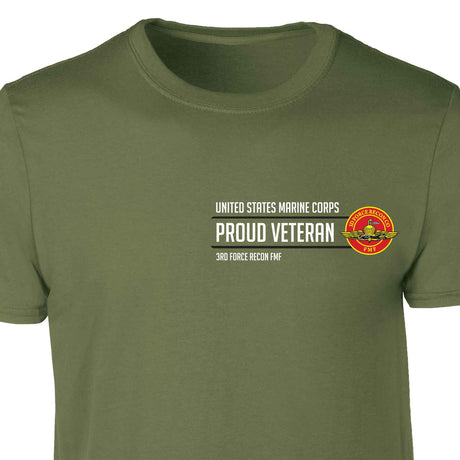3rd Force Recon FMF Proud Veteran Patch Graphic T-shirt - SGT GRIT