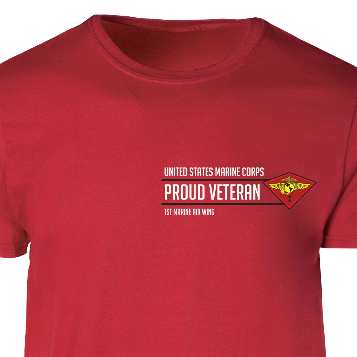 1st Marine Air Wing Proud Veteran Patch Graphic T-shirt - SGT GRIT