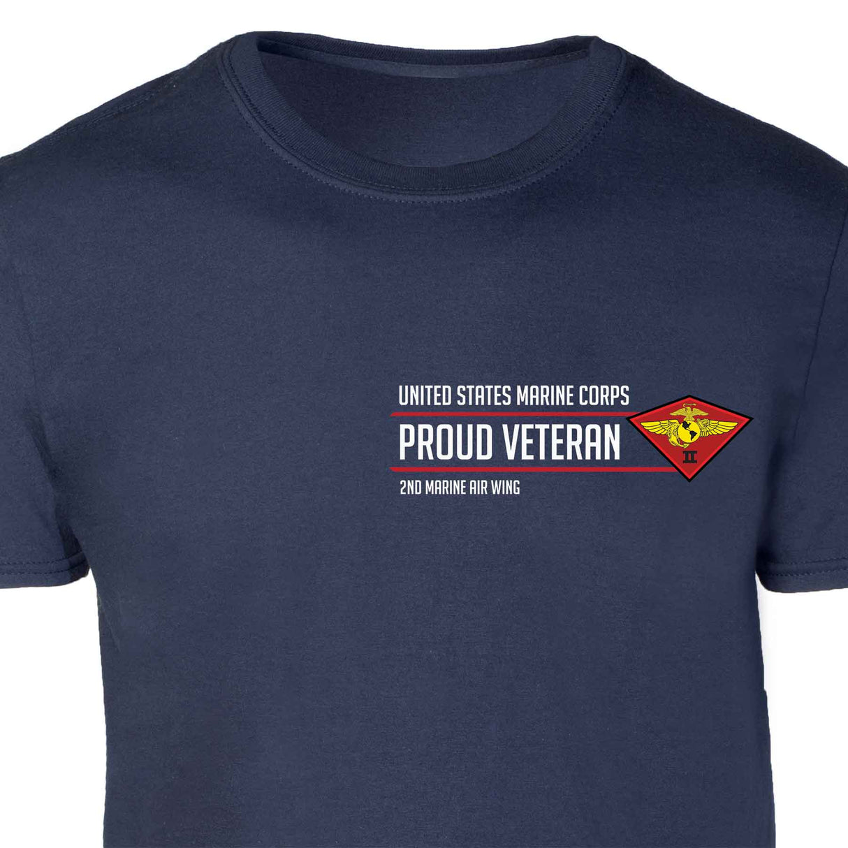 2nd Marine Air Wing Proud Veteran Patch Graphic T-shirt - SGT GRIT