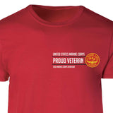 Red Marine Corps Aviation Proud Veteran Patch Graphic T-shirt - SGT GRIT