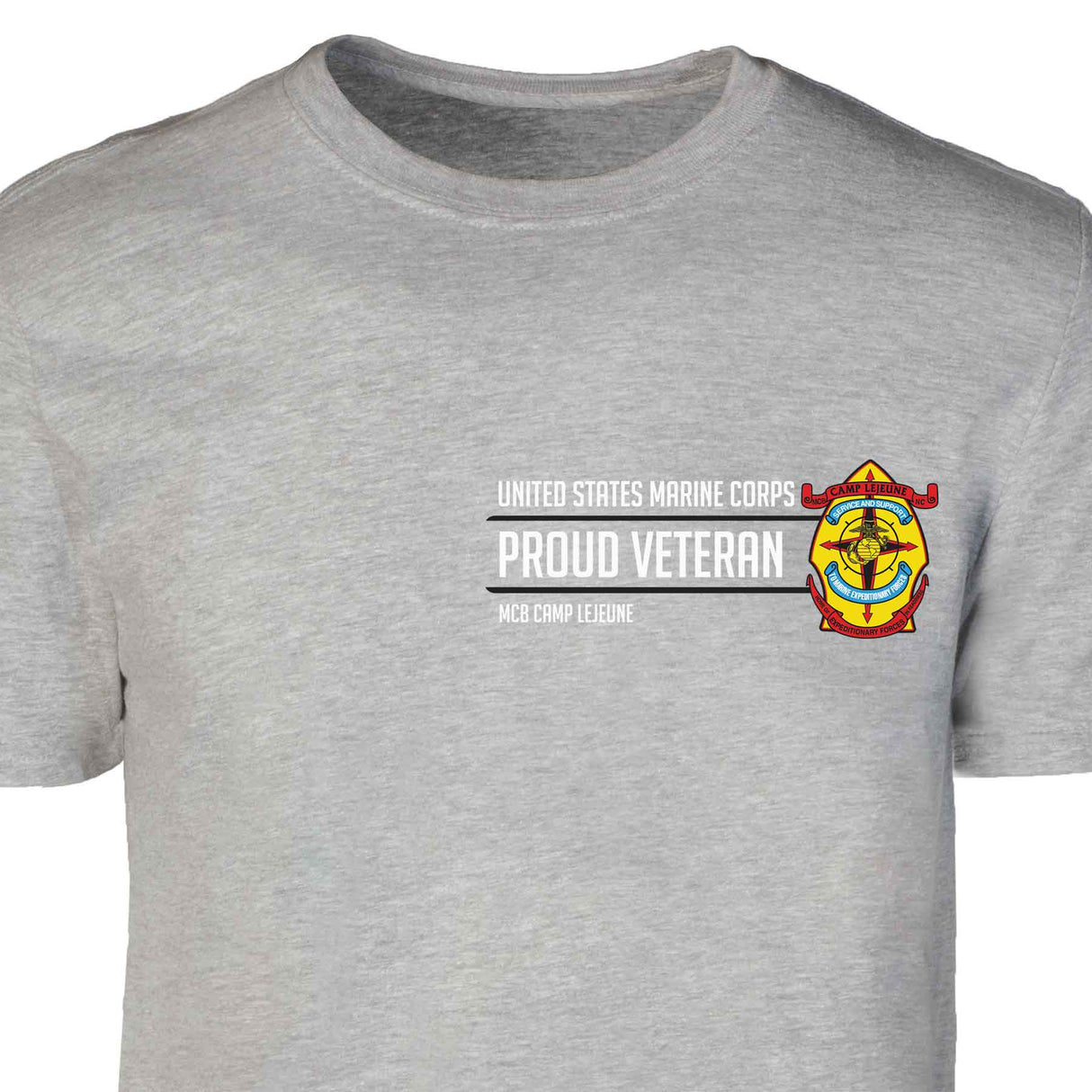 MCB Camp Lejeune Proud Veteran Patch Graphic T-shirt - SGT GRIT