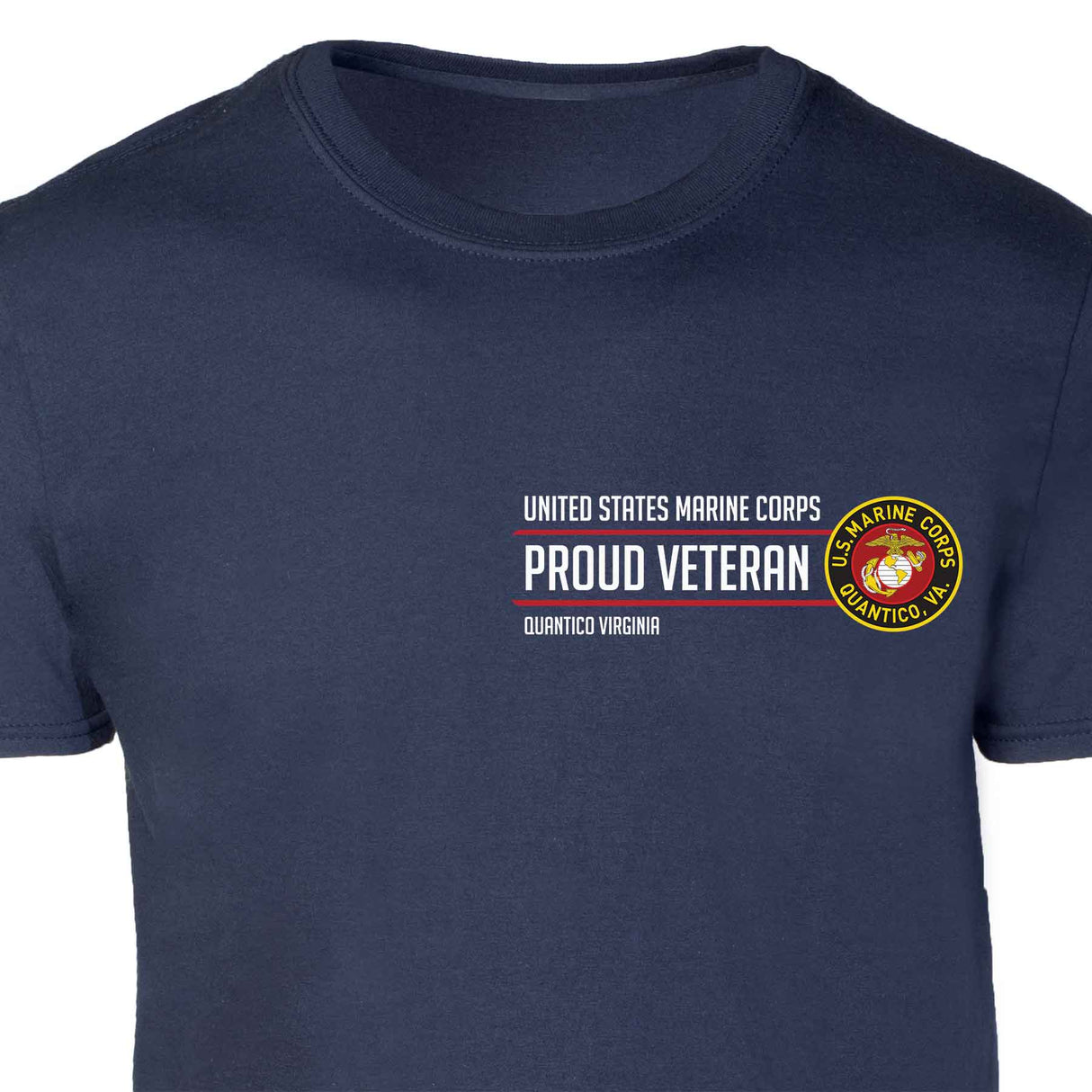 Quantico Virginia Proud Veteran Patch Graphic T-shirt - SGT GRIT